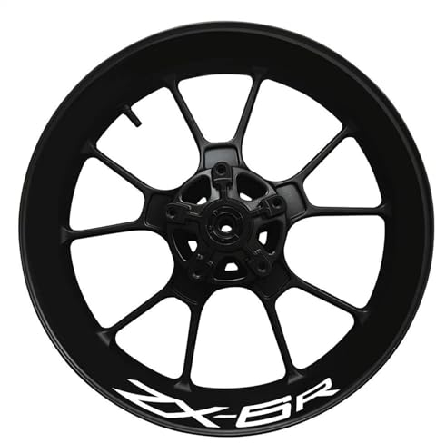 ENBHD Felgenaufkleber Motorrad 17 Zoll Rad Aufkleber Nabe Felgen Aufkleber Wetterfeste Reflektierende Streifen Band Dekoration Für Für Ninja ZX6R ZX 6R(2)