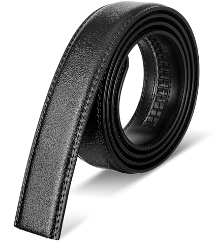Andibro Herren Gürtel Ratsche Automatik Gürtel, Ledergürtel Ohne Schnalle 35mm Breit Belt Verstellbar Ratschengürtel für Männer Kleidung Jeans