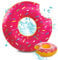 Donut Schwimmring mit 1x Getränkehalter aufblasbar - 120 cm Schwimmreifen für Pool & Wasser - Kinder & Erwachsene (1x Pink)