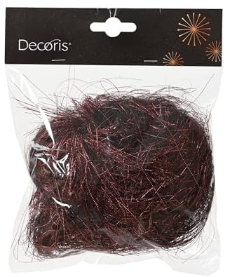 Kaemingk Lametta Engelshaar glatt 20g Kunststoff Feenhaar - Christbaumschmuck Weihnachtsdekoration - feines Füllmaterial für Verpackungen von Geschenken - Ochsenblut