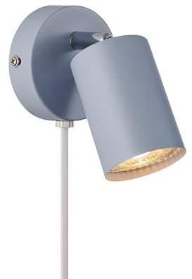 Nordlux Explore Wall Light, Adjustable Directional Bedside Lamp, Blue | Small adjustable spotlight for reading & bedside use - muted blue, tilts and rotates for precise light