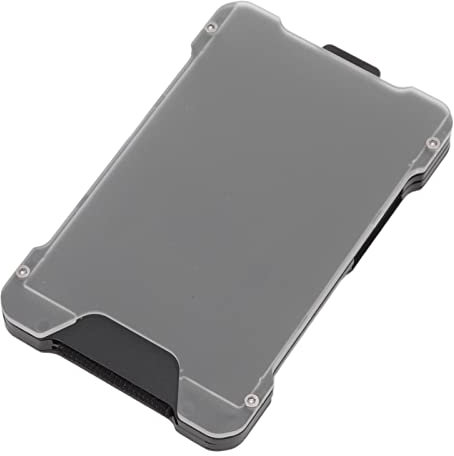 Porta Badge in Metallo, Porta Carte di Credito in Metallo con Gancio Porta Carte di Lavoro in Lega di Alluminio, Custodia per Carte di Lavoro, Etichetta Nera per Biglietti da