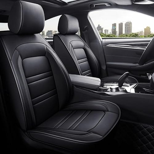 Vordersitzbezüge 2 Stück, Wasserdichte Und Abriebfeste Kunstleder-Autositzschoner, Für BMW 1 Series 3 Series (2005-2012) 5 Series (2005-2018) X1 X2 X3 (2005-2017) X4 X5 X6 (3 Series (2005-2012))