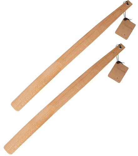 Ena Living Schuhlöffel 2 Stk Extra Lang 57 cm Holz Buchenholz | FSC-Zertifiziert, Stabil, Ergonomisches Design