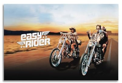 Easy Rider 1969 Classic Movie Art Poster Poster Dekorative Malerei Leinwand Wandkunst Wohnzimmer Poster Schlafzimmer Malerei,Wandkunst Bilddruck Moderne Familienzimmer Dekor 08x12inch(20x30cm)