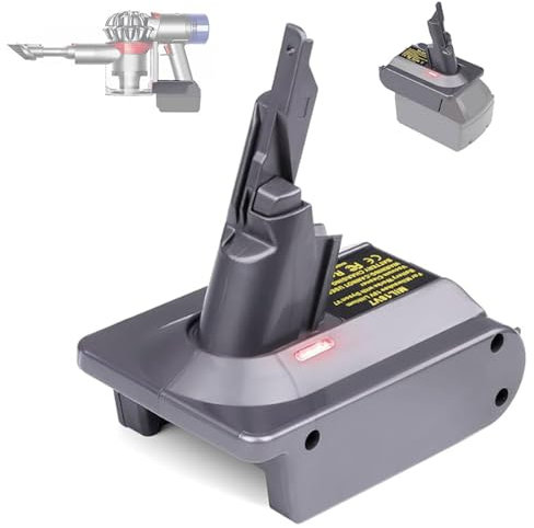 XLX for Dyson V7 V8 Battery Adapter for Milwaukee M18 18V Convert to for Dyson V8 Animal Fluffy Motorhead Handheld Vacuum Converter(Not Battery,Only MIL18V8 Adapter)