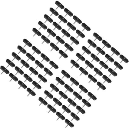 UKCOCO 4 Ensembles boucle de plancher en bois outil de pont camo blocs ponts poignées Attaches de composite Clips pour sol fixations de terrasse en composite clips de fixation abdos Black