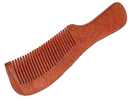 SAFIGLE Haarkamm aus Sandelholz Tragbarer Friseurkamm mit Massagefunktion Holziger Kamm für Frauen und Männer Natürliche Haarpflege für Lockiges und Nasses Haar Praktisches Styling Tool