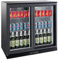 Sbz Back Bar Cooler Fridge – 2 Sliding Glass Doors, 220L – Auto Defrost, Lockable, Digital Temp Display – Black Beverage Display Refrigerator for Pubs, Bars, Restaurants, Hotels