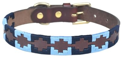 JF-Reitsport Leder Hundehalsband im Western-Design, Handgefertigt Trend Robust Breit 6 Größen 20 Designs (M, Modell 32)