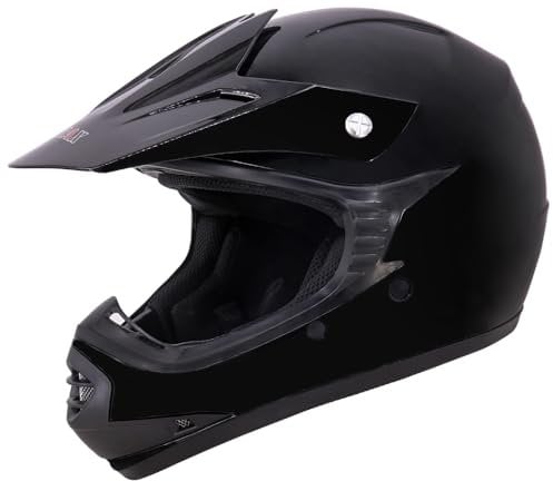 Zorax ZOR-X15 Kids MX Motocross Helmet Children Motorbike Dirt Bike Helmet ECE 2206 Black M (51-52cm)
