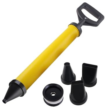 Generisch Mörtelpresse für Mörtel mit 4 Düsen und 1 Ersatz-Gummikolben - Handmörtelpumpe für Zement und Mörtel - Inklusive Zubehör für DIY Projekte