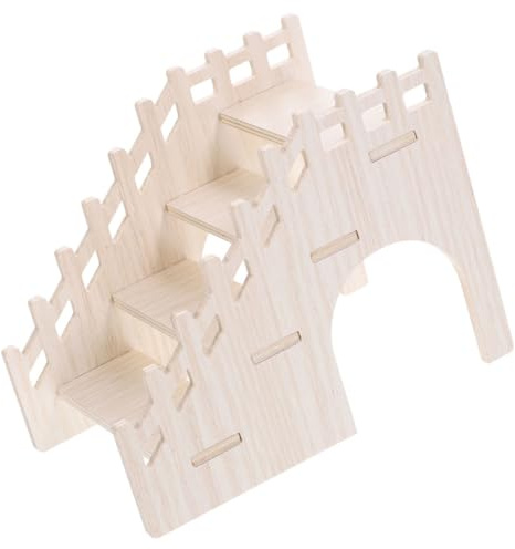 VANZACK Holzleiter Für Hamsterhaus Hamster-holzleiter Hamsterhausleiter Chinchilla-Spielzeug Hamsterhaus-versteckleiter Meerschweinchen-versteckhausleiter Meerschweinchen-spielzeugzubehör