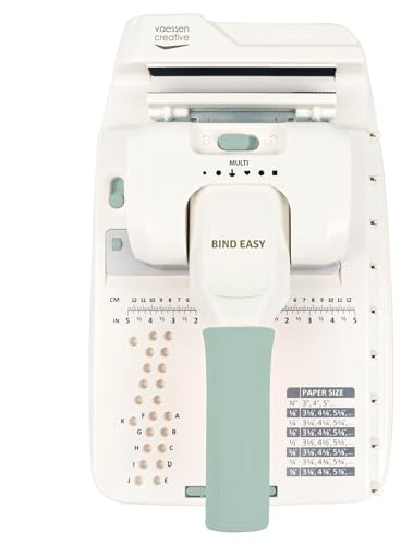 Vaessen Creative Kit de Encuadernación - Encuadernadora Bind Easy con Espirales, Discos y Cartuchos de Perforación - Herramientas para Encuadernar Cuadernos, Documentos, Álbumes y Diarios