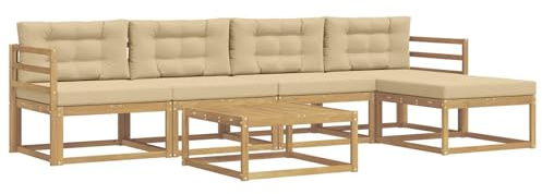 vidaXL Outdoor-Sofagarnitur, Patio-Lounge-Set, modernes Outdoor-Sofa, wetterfestes Gartenmöbel, Akazienholz