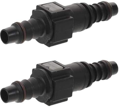 Beatifufu Kit 2 Set Connettori in Plastica Nero 7,89 Mm 5/16 per Collegamento Rapido Tubo Benzina e Uso Automotive