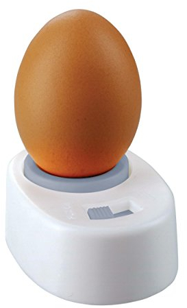 KitchenCraft Egg Pricker with Built-In Safety Lock, Plastic, White, 5.5 x 7.5 x 3 cm