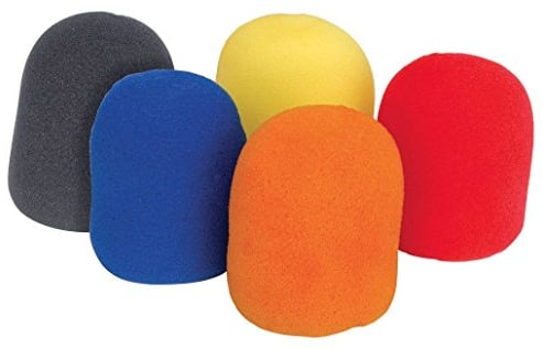 QTX 188.013 Microphone Windshield - Assorted Colors (Pack of 5)
