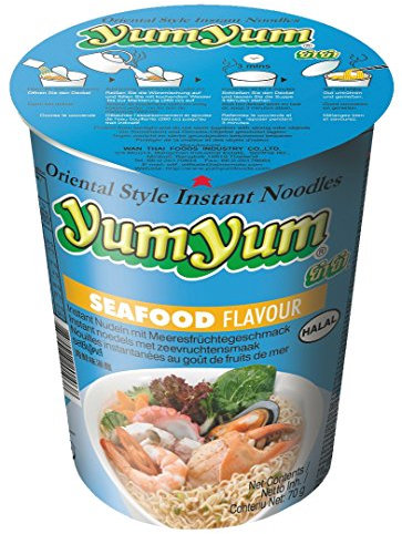 Cup Nudeln mit Seafood / Meeresfrüchten - yum yum 70g
