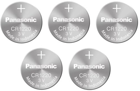Panasonic 5 Pcs CR1220 CR 1220-3V Lithium Button Cell Battery Batteries - New