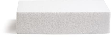 Decora 0174023 Basi rettangolari in polistirolo ideali per esercitazioni e per realizzare torte a piani dall'aspetto perfetto, Dim. 20 X 30 X H 7,5 CM