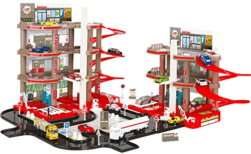 Total Garage Super Garaje Completo-Doble Parking y Estación Servicio con Circuitos 2 Metros, Multicolor, 102 x 101 x 44cm (Starlux 401001)
