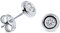 MIORE Schmuck, Ohrringe Damen, Ohrstecker Gold 375 9 Kt Weißgold, Damenohrringe mit Solitär Zirkonia in Zargenfassung, goldene Ohrstecker Damen, Ohrschmuck