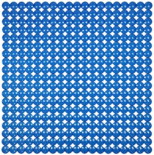 ID matt 525230 Blasen Teppich Boden-Dusche PVC 52 x 52 x 0,4 cm, blau, 52 x 52 cm