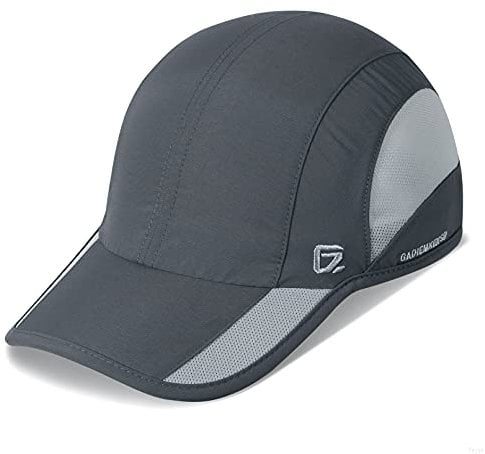 GADIEMKENSD Mens Quick Dry Sports Hat Lightweight Breathable Baseball Caps for Womens UPF50+ Soft Outdoor Run Cap Improved, Deep Gray