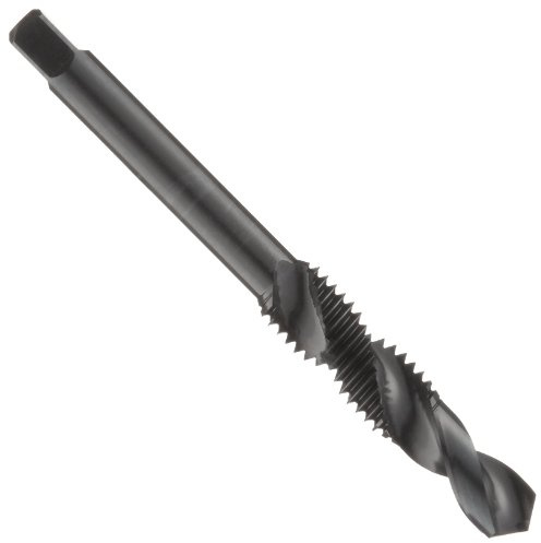 Dormer E6517/16 Series E651 HSS UNC 30° Spiral Flute Combination Drill Tap, Bright Finish, 7/16 x 14 x 107mm
