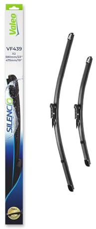 Valeo Silencio 2x Wischerblätter VF439 - Vorne - 580 mm / 475 mm | Set mit 2 Flachbalkenwischern, Originalersatz, 574639