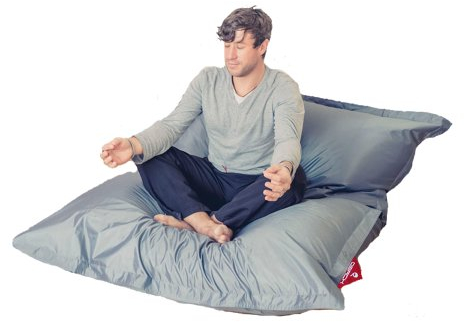 QSack Outdoor Sitzsack XXL, Deutscher Qualitätsfüllung, 140x180 cm (Dunkelgrau)