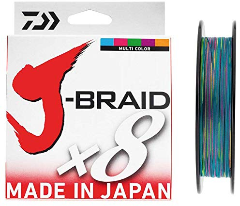 Daiwa J- Braid X8, Multicolor, 0.35mm, 36.0kg / 79.0lbs, 300m, Rund Geflochtene Angelschnur, 12755-135