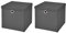 StickandShine 2er Set Dunkelgrau Faltbox 28 x 28 x 28 cm Aufbewahrungsbox faltbar mit Deckel