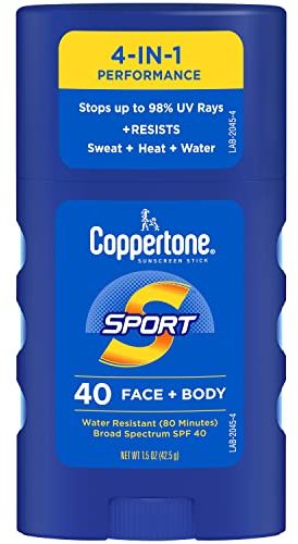 Coppertone SPORT Sunscreen Stick Broad Spectrum SPF 50, 1.5-Ounce