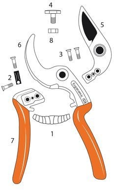 CASTELLARI Lama Ricambio Ergo 5 per Forbice Ergonomic