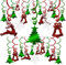 HOWAF 30 Pieces Hanging Swirl Decoration, Christmas Tree Bell Reindeer Snowflake Swirls Dangling Ceiling Decorations for Xmas Winter Holiday Party Supplies