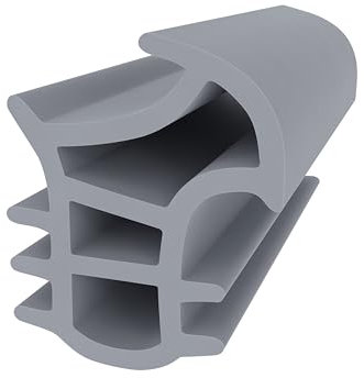 Stahlzargendichtung für Stahlrahmen – Grau - 5 Meter - Türdichtung Gummi - Schallschutz & Zugluftschutz