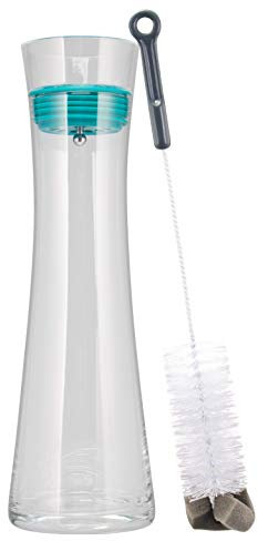 bremermann Glaskaraffe AMISA 1,2 Liter, Wasserkaraffe, transparent (Tile Blue)