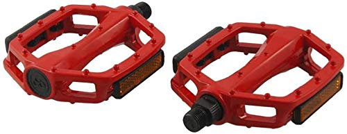 Aeromdale Pedale für Mountainbikes, BMX-Fahrräder, 14 mm, Rot, 1 Paar