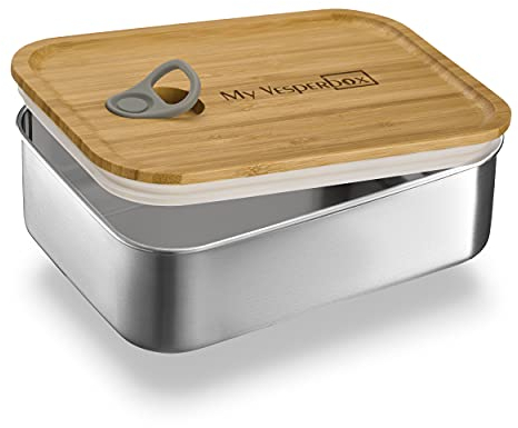 My Vesperbox – Edelstahl Brotdose - Lunchbox - extrem robust – Vesperdose – Brotbox ideal für Kindergarten, Schule und Freizeit (1250ml)