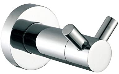 70mm Round Double Robe Hook Chrome