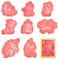 Moldes Galletas Infantiles, 8pcs Cortadores de Galletas Unicornio, 3D Molde para Galletas de Plástico, Unicorn Formas Galletas, Cookie Cutter para Galletas, Fondant, Decoración de Pasteles
