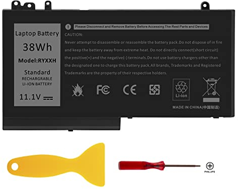 ASUNCELL 11.1V/38Wh RYXXH Laptop Akku für Dell Latitude E5450 12 5000 E5250 P25S001 11 3150 3160 Serien 0RYXXH 9P4D2 R5MD0 YD8XC 5TFCY VVXTW VY9ND 0VY9ND