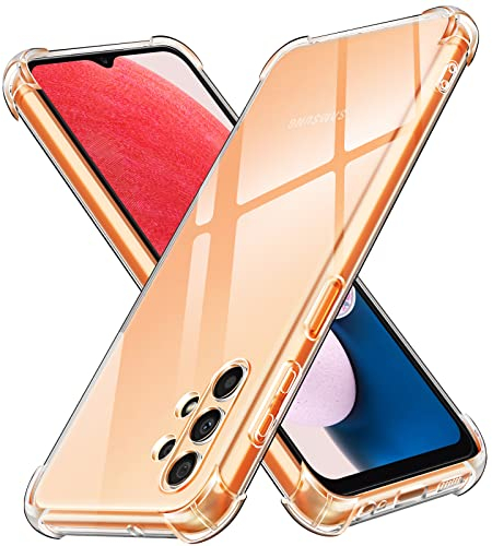 ivoler Coque pour Samsung Galaxy A13 4G, Ultra Transparent Étui de Protection en Silicone Antichoc avec Coins Renforcés, Clair Mince Souple TPU Bumper Housse