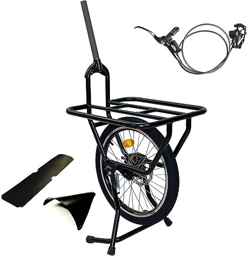 Fourche cargo velo 26 à 29 jok rigide avec porte bagage plateforme tout alu pivot aheadset 11-8-25,4 interieur - avec systeme de frein mecanique et roue 20
