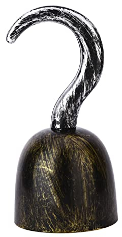 iiniim Kunststoff Piratenhaken Kinder Spielzeug Hakenhand Pirat Haken Hand Hülse Halloween Cosplay Mottoparty Kapitän Kostüm Zubehör Bronze One Size