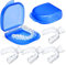 4Pcs Aufbissschiene, Knirscherschiene, 2 Pairs Beißschiene mit Aufbewahrungsbox, Anti-Schnarchen, Anti-Zähneknirschen, Kann für Nacht und kräftige Übung Mundschutz, Wirtschaftlich und praktisch