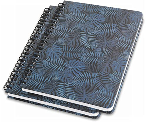 SIGEL JN602/2 Spiralblock A5 dotted Notizblock Bullet Journal Jolie, 2er Pack, 120 Seiten, blau/schwarz, vegan, aus nachhaltigem Papier hergestellt