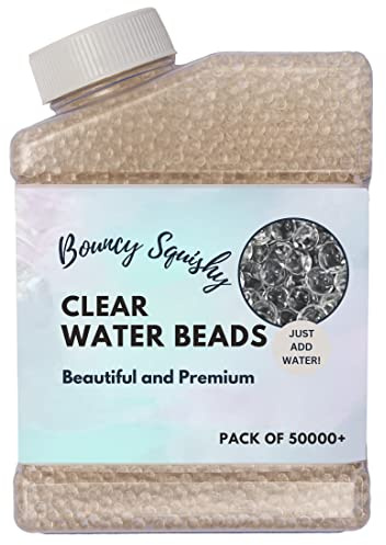 KhushBake Clear Water Beads Pack of 50500 Pcs, Refreshingly Soft and Soothing Water Beads for Creative Vases, Floating Pearls, Plants, Parties Floral Decor